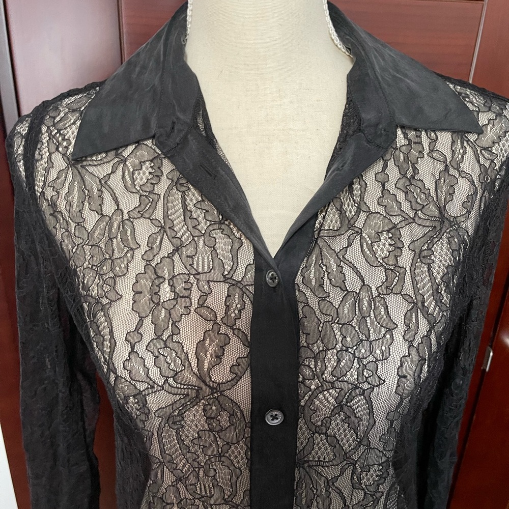 Equipment women oversized lace t shirt - Picture 3 of 13